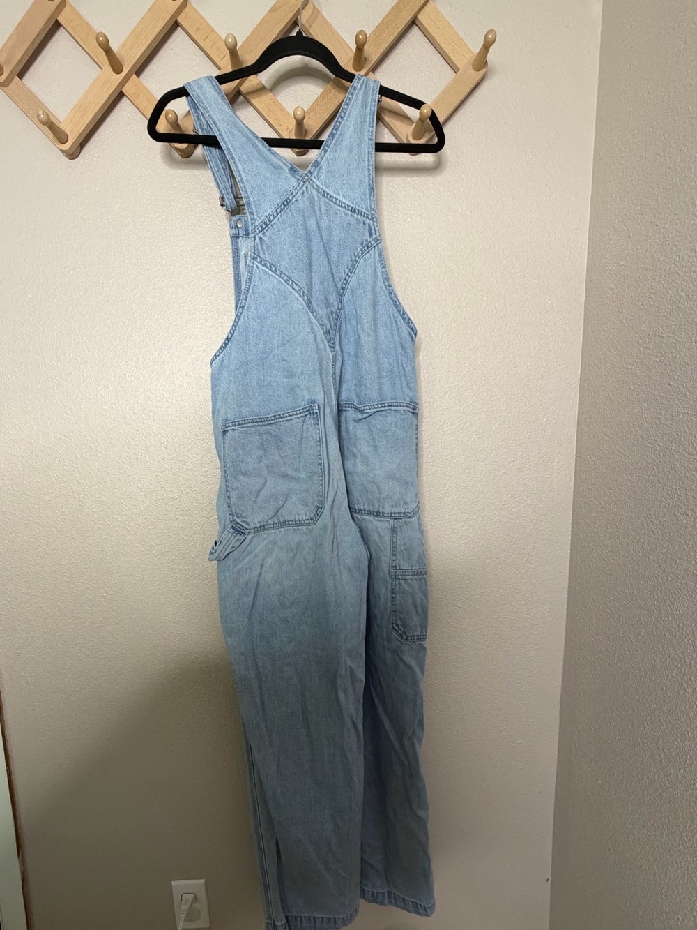 Madewell Denim Oversized Carpenter Overalls Sz XS - Picture 8 of 11